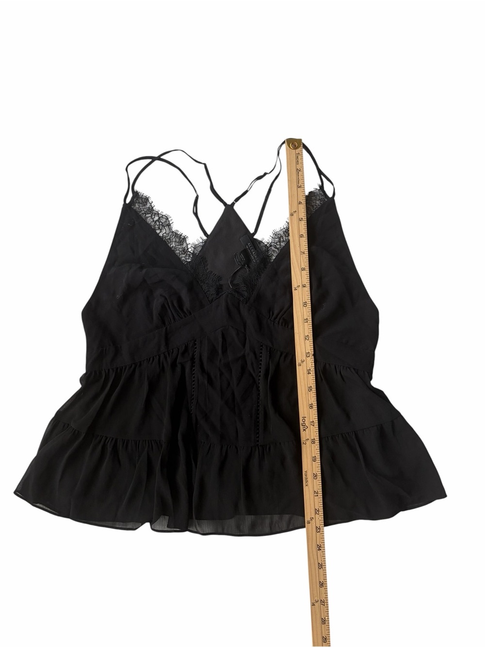 AllSaints Rowan Lace Silk Blend Asymmetrical Peplum Cami 8 NWT - Picture 5 of 9